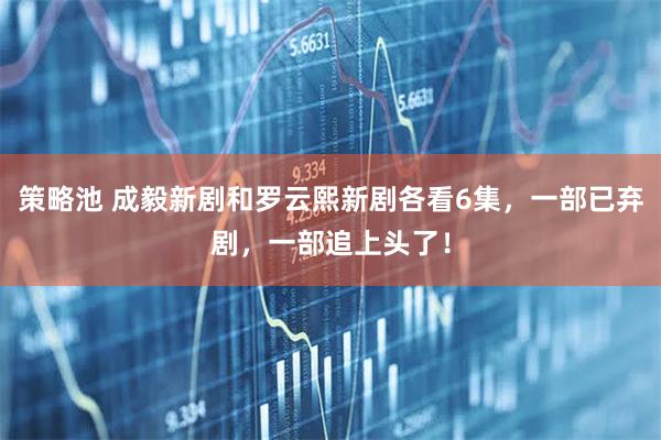 策略池 成毅新剧和罗云熙新剧各看6集，一部已弃剧，一部追上头了！