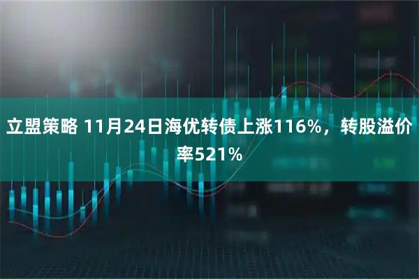 立盟策略 11月24日海优转债上涨116%，转股溢价率521%