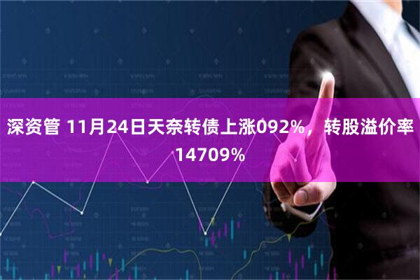 深资管 11月24日天奈转债上涨092%，转股溢价率14709%
