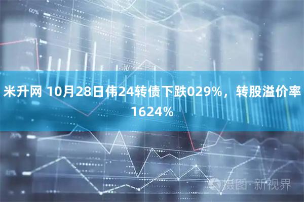 米升网 10月28日伟24转债下跌029%，转股溢价率1624%